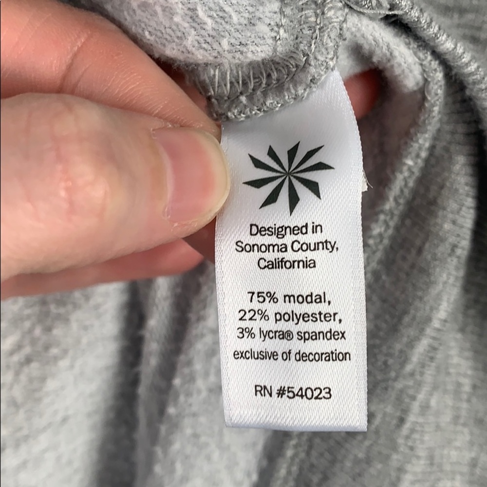 Athleta light gray super soft sweatshirt sz sm - Picture 4 of 5